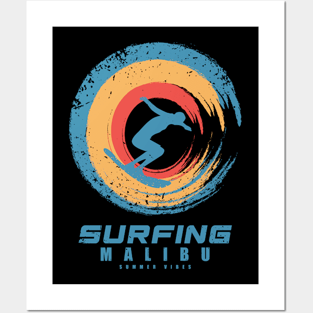 Malibu surfing Wall Art by SerenityByAlex